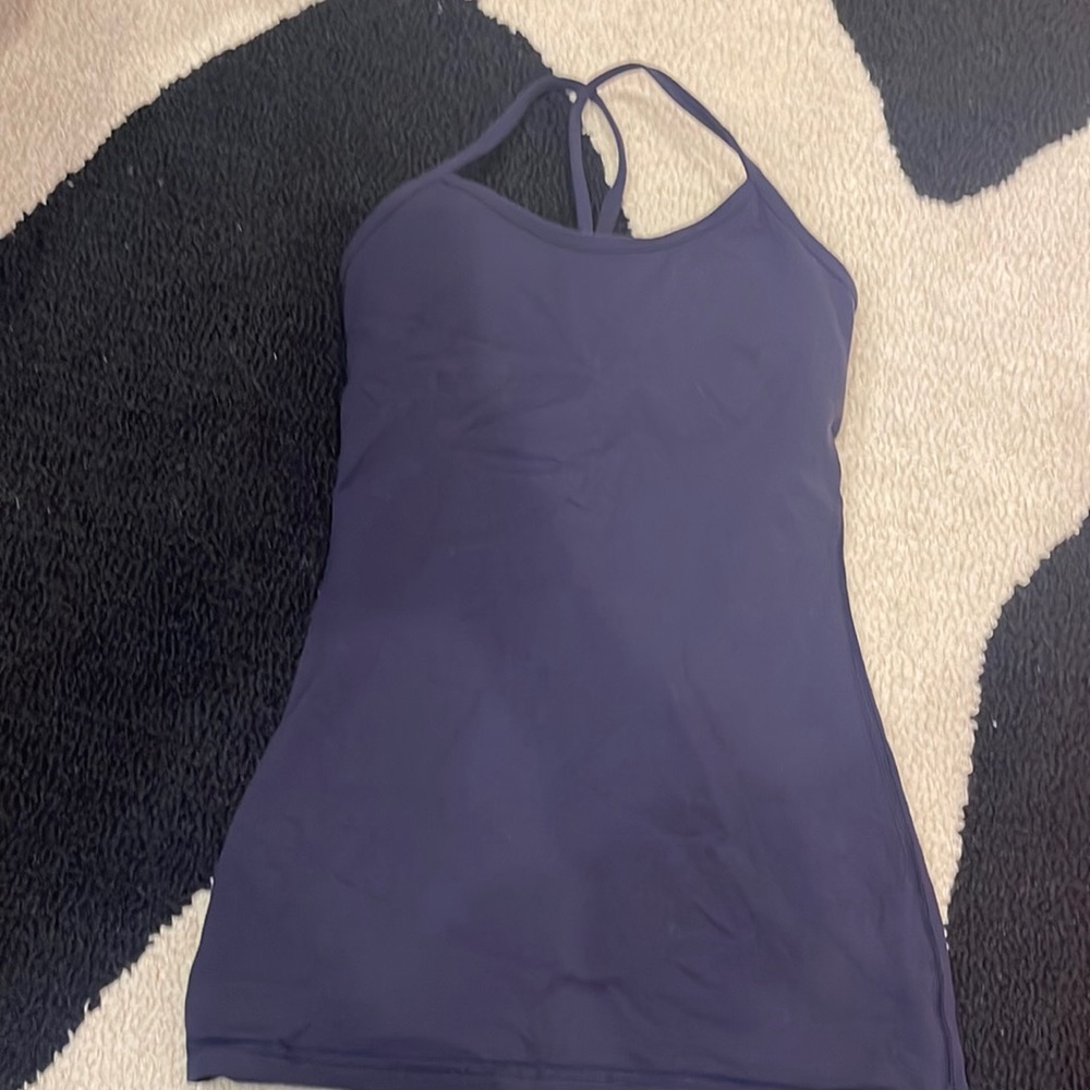 Blue navy top with built in bra